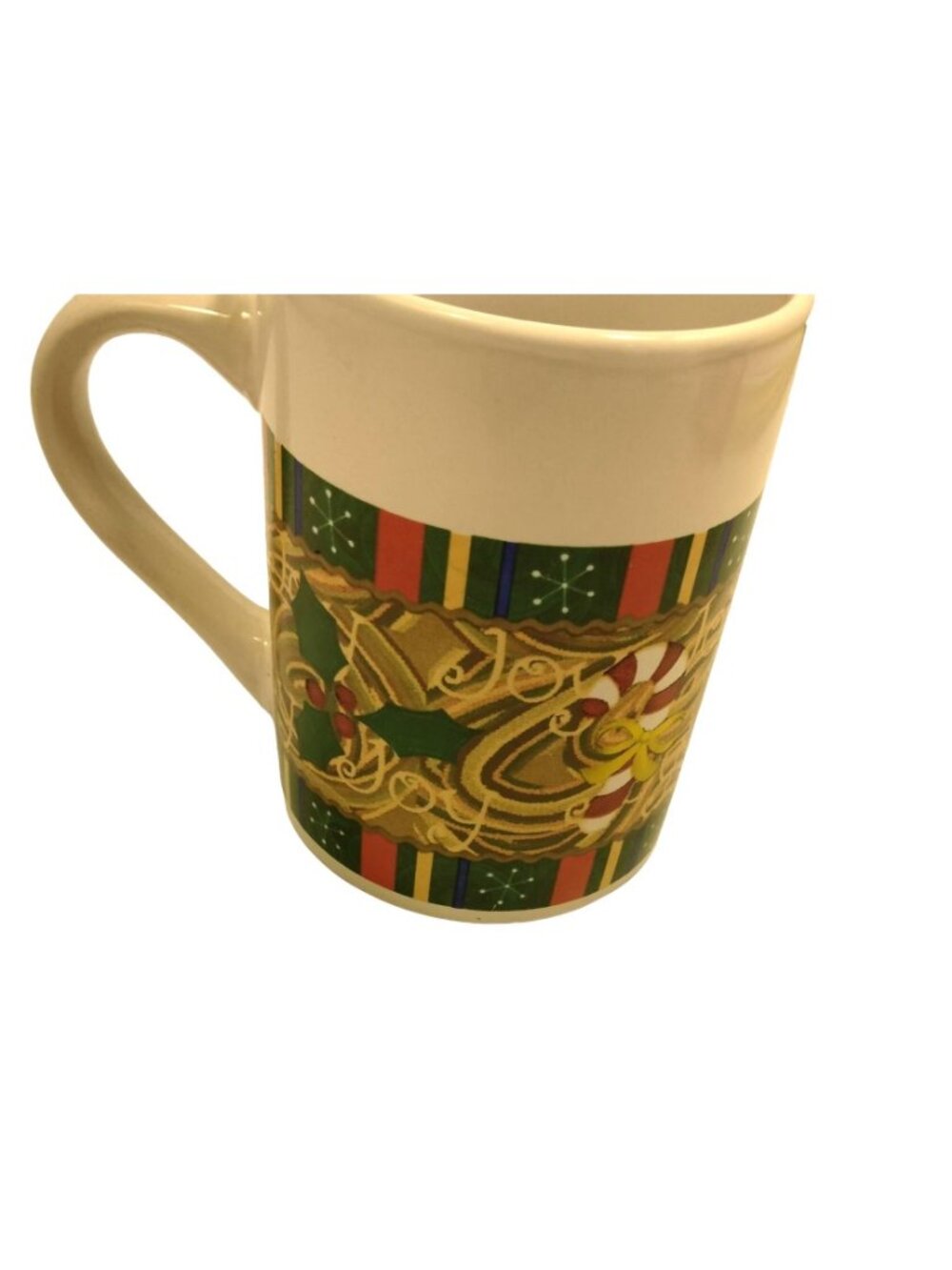 Royal Norfolk Christmas Coffee Cup Mug Joy Cardinal Abstract Design Holly Tree - Picture 7 of 9